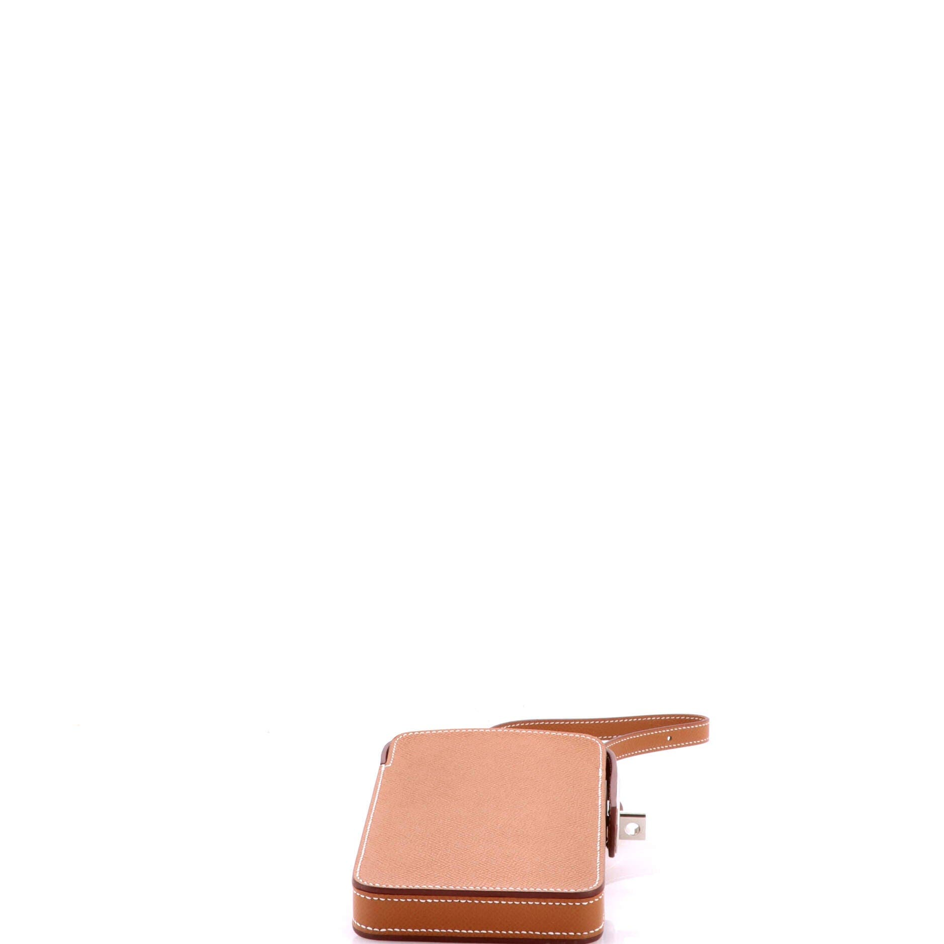 Pre-Owned Hermes Hac a Box Phone Case Epsom, Alternate, color, Gold