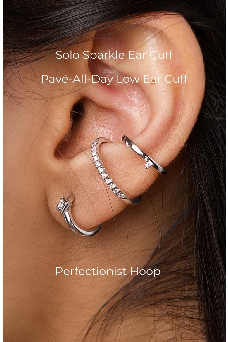 Solo Sparkle Ear Cuff, Alternate, color, Silver