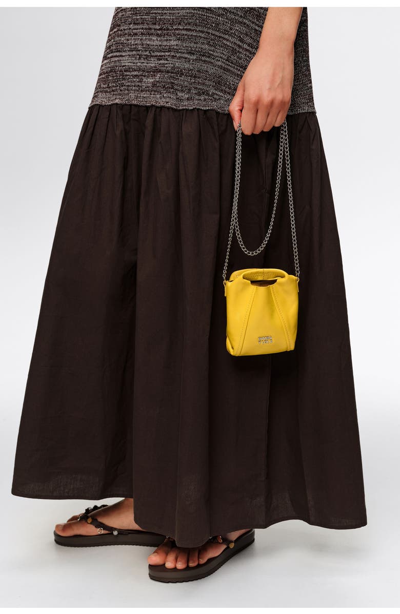 Bimba y Lola Micro Leather Paper Bag, Alternate, color,