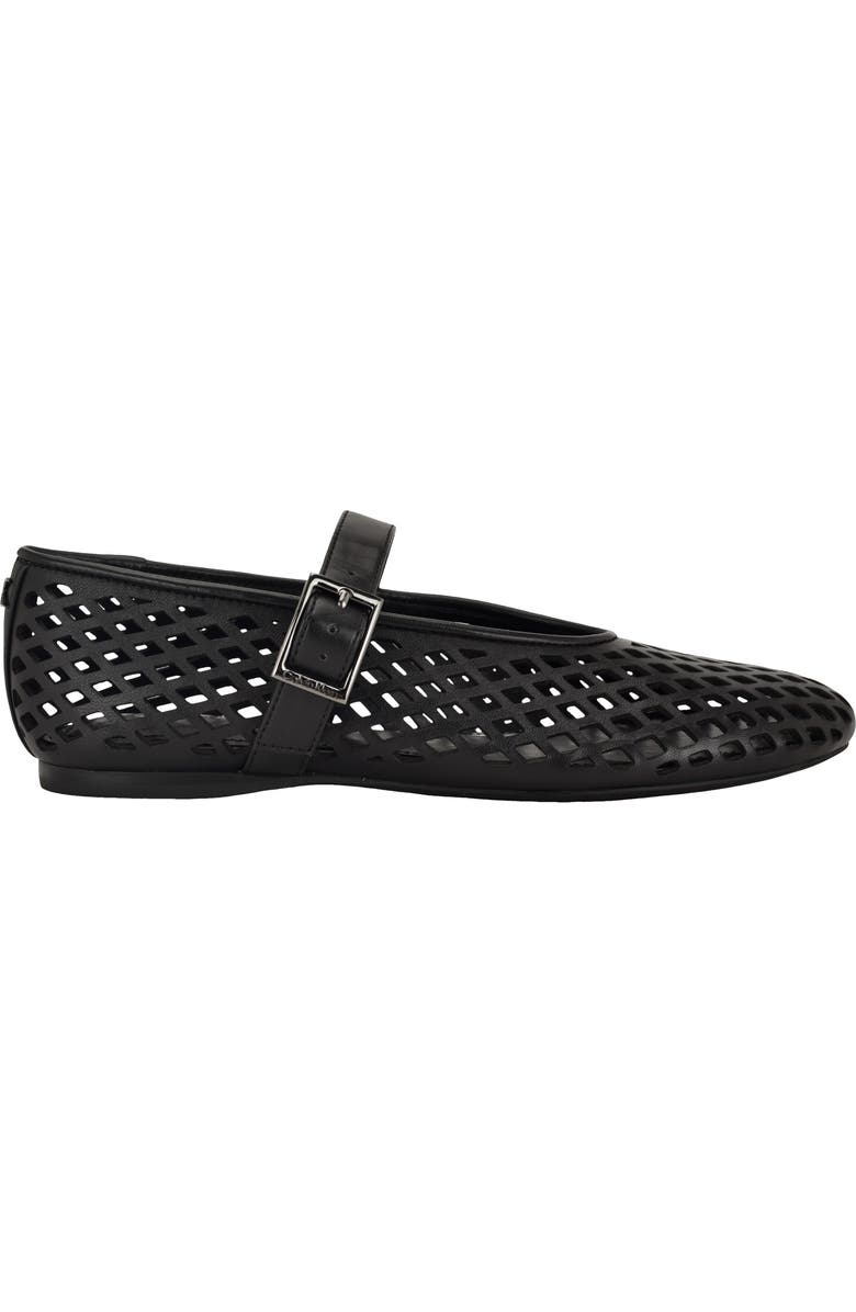 Calvin Klein Lauria Mary Jane Flat, Alternate, color, Black Leather