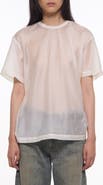 Helmut Lang Sheer Tie Waist T-Shirt