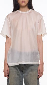 Helmut Lang Sheer Tie Waist T-Shirt