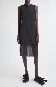 Cecilie Bahnsen Devin Windflower Embroidered Organza Sheath Dress