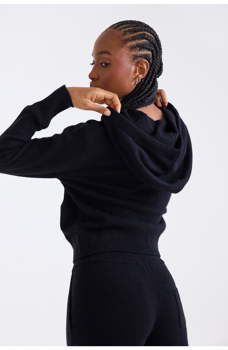 1982 Lavinia Crop 100% Cashmere Sweater, Alternate, color, Black