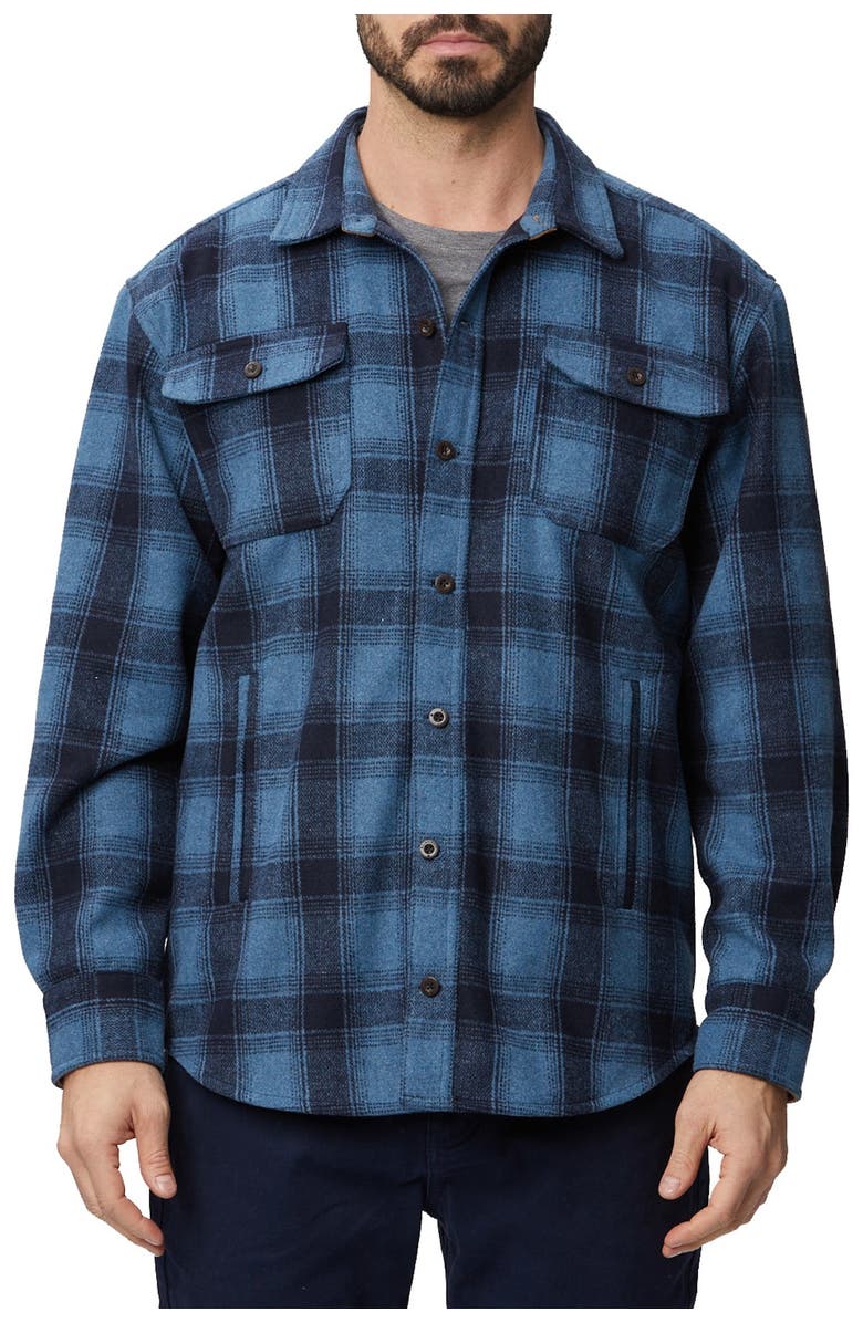 Rainforest Wool Blend Plaid Shirt Jacket, Main, color, 