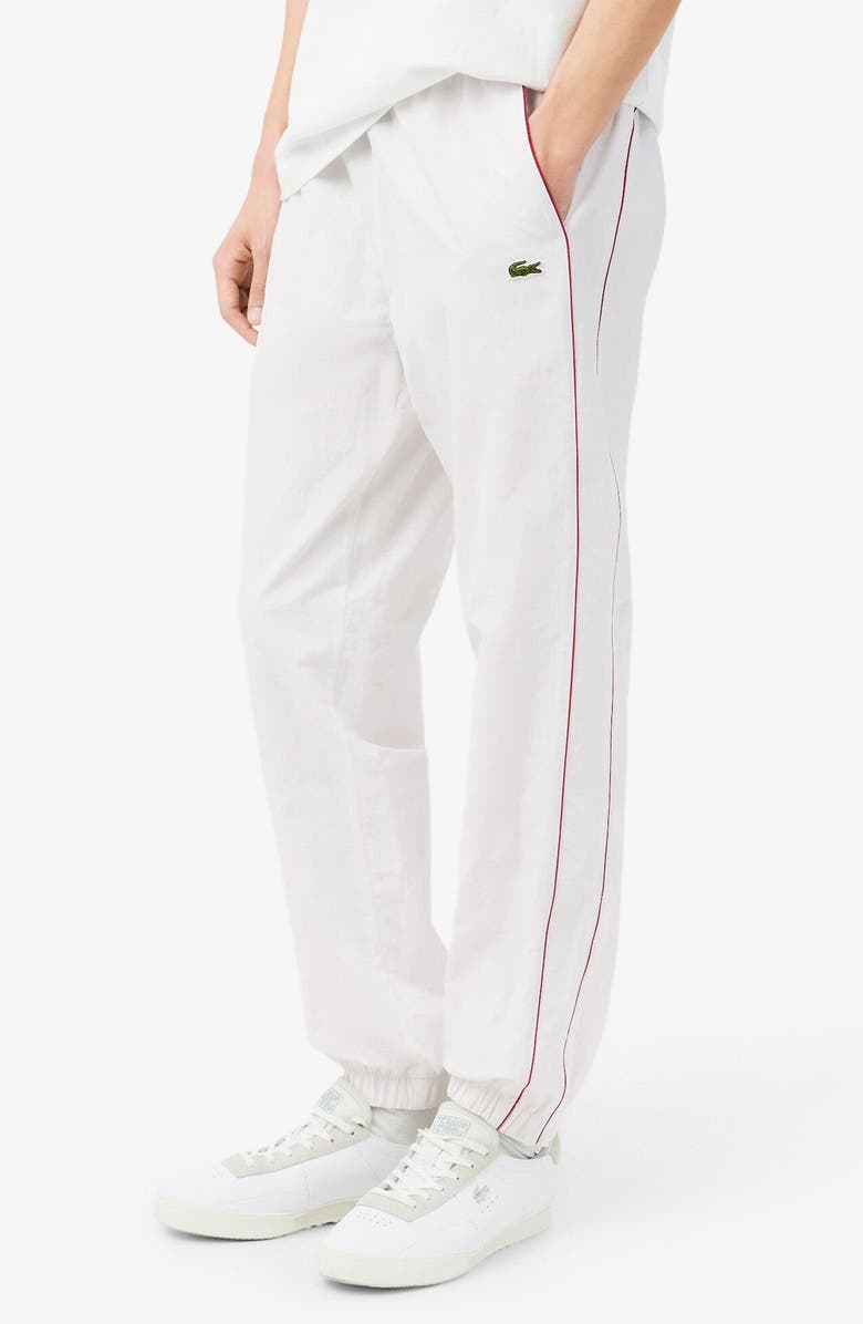 Lacoste Track Pants, Alternate, color, White/ Bordeaux