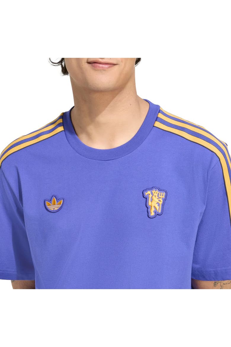 Men's adidas  Purple Manchester United Terrace Icons T-Shirt, Alternate, color, Purple