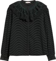 Ulla Johnson Fia Scallop Eyelet Ruffle Top