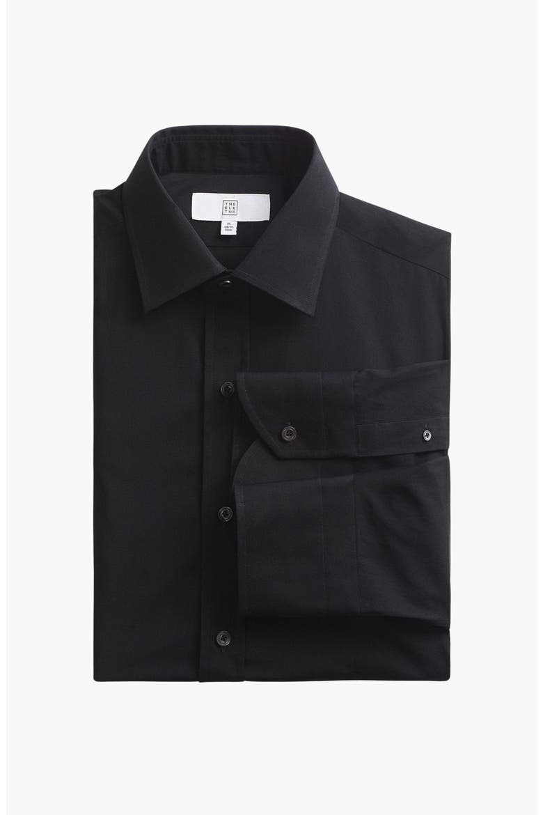 Slim Cotton Dress Shirt, Alternate, color, Black