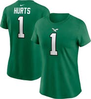 Nike Women's Nike Jalen Hurts Kelly Green Philadelphia Eagles Player Name & Number T-Shirt