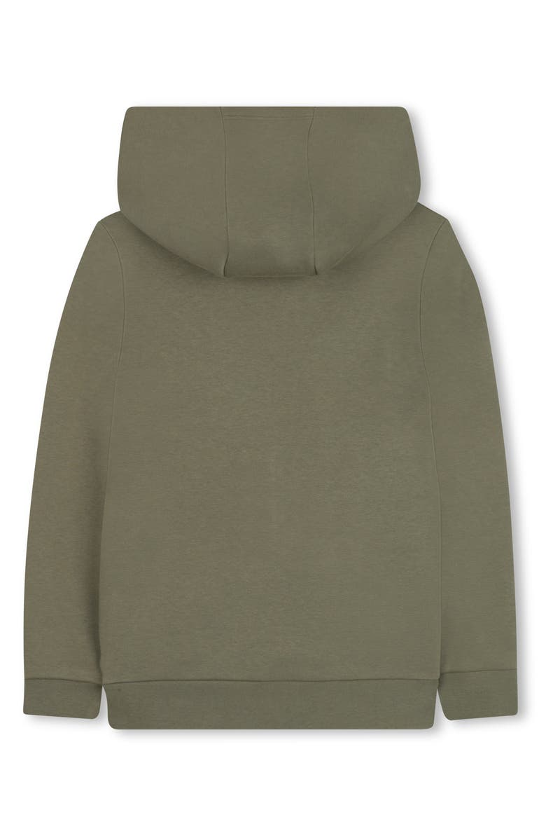 BOSS Kidswear Kids' Cotton Blend Pullover Hoodie, Alternate, color, Green