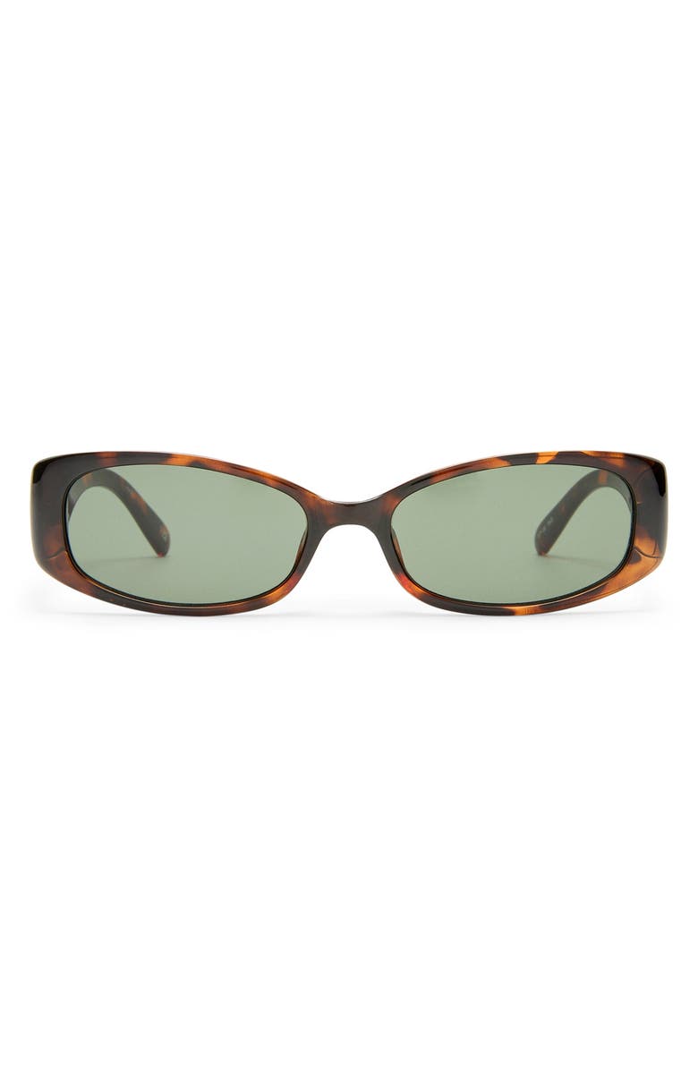 Le Specs Starlight Rectangular Sunglasses, Main, color, Tort/ Khaki Mono