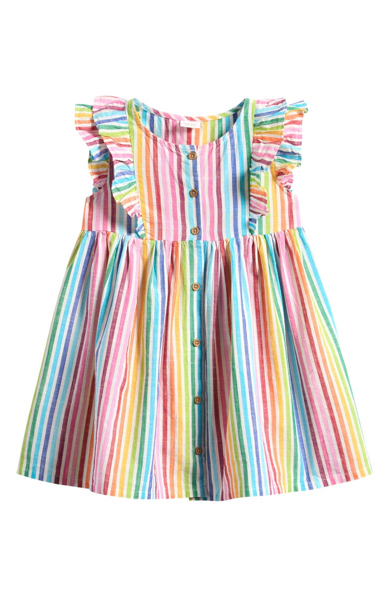 NEXT Kids' Rainbow Stripe Cotton Dress, Main, color, 