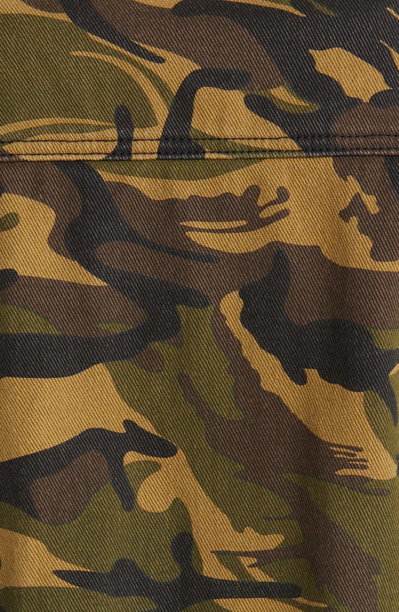 AZALEA WANG Crystal Embellished Fringe Camo Print Jacket, Alternate, color, 