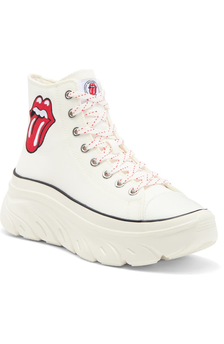 SKECHERS x Rolling Stones Funky Street Sing It Loud High Top Platform Sneaker, Main, color,