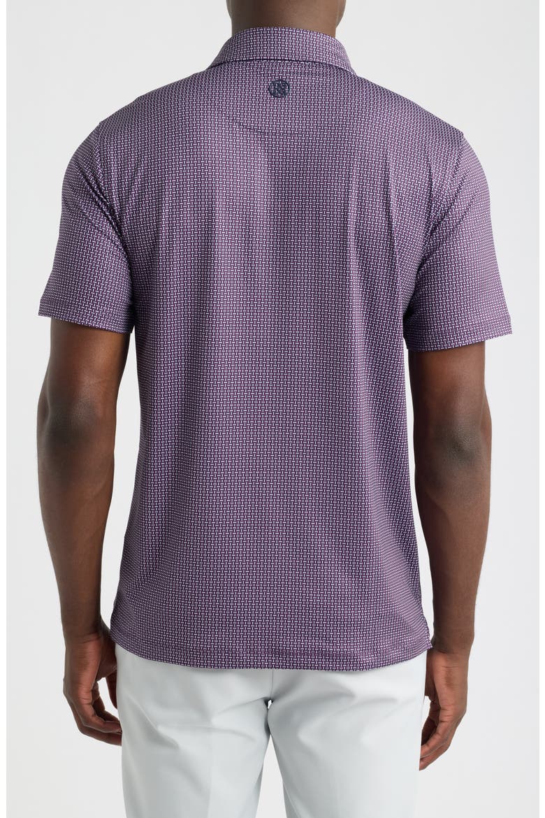 Mod Geo Tech Jersey Performance Polo, Alternate, color, TWILIGHT / DARK PLUM