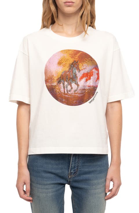 Taida Horse Strass Graphic Tee
