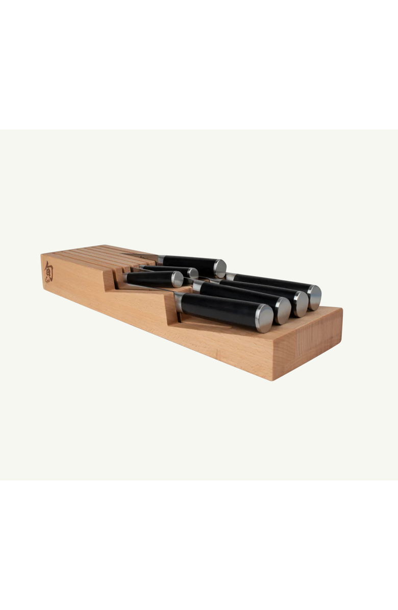 Shun 7 Slot In-Drawer Knife Tray with  Logo, Main, color, Light