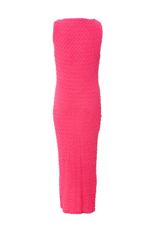 QUIZ QUIZ TEXTURED JERSEY MIDI DRESS WITH TWIST STRAP DETAIL