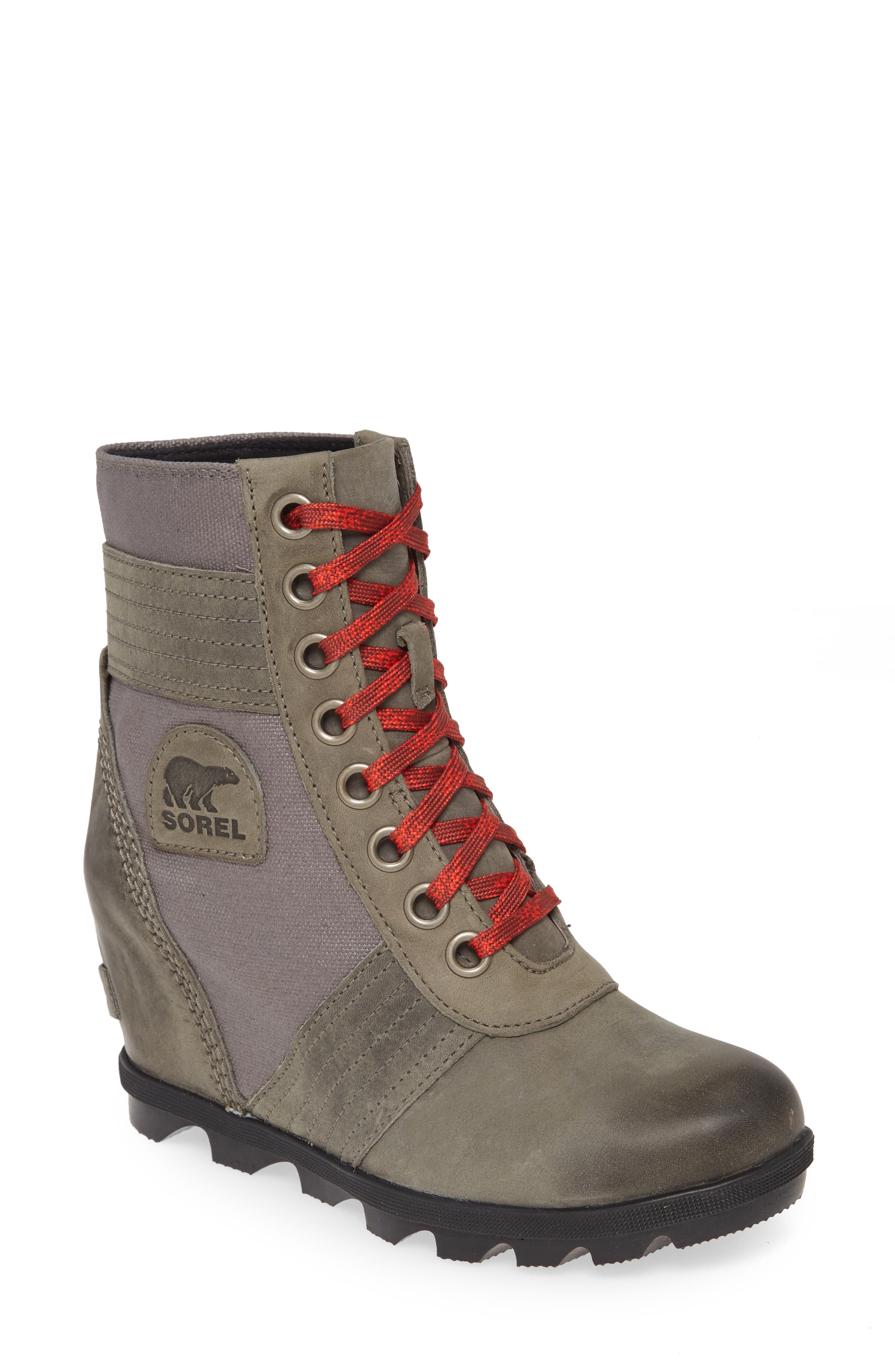 Lexie Wedge Boot, Main, color, QUARRY LEATHER
