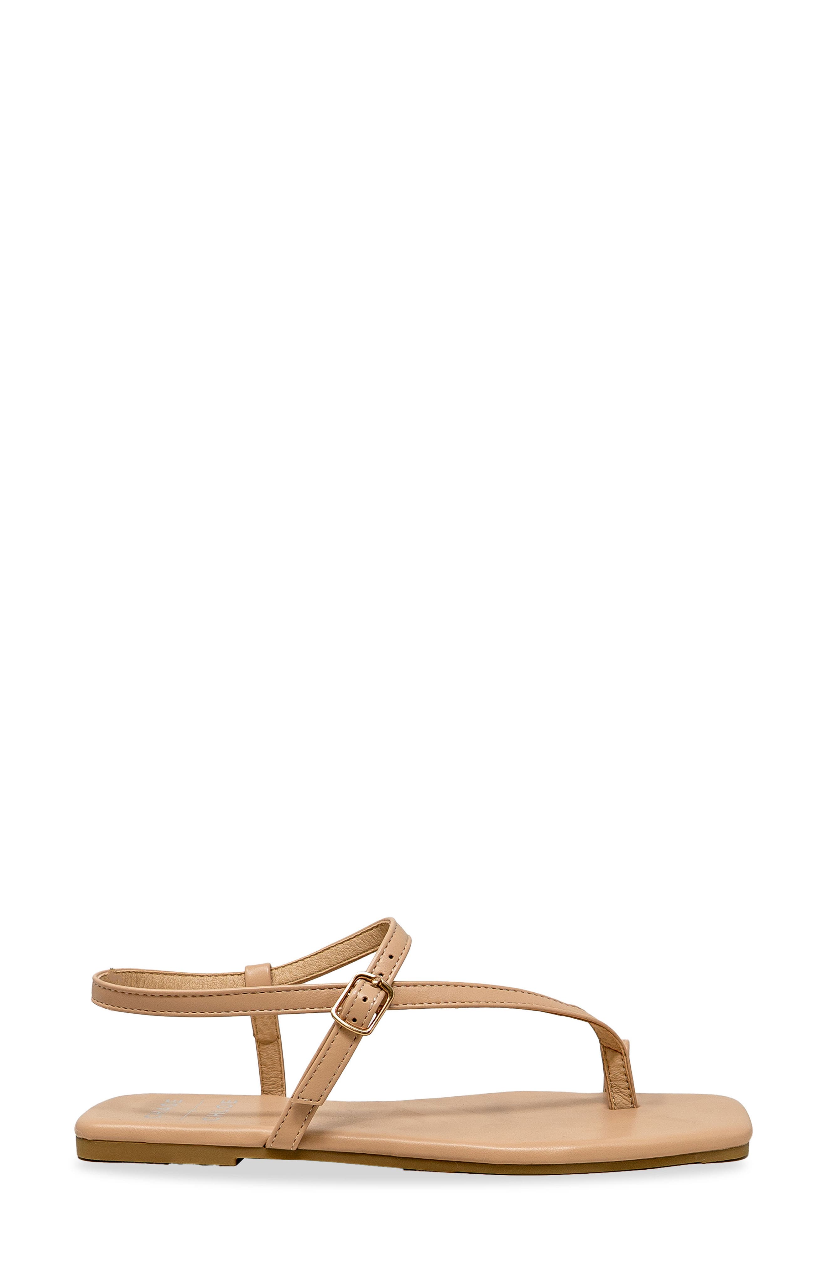 Toe Loop Sandal, Alternate, color, BEIGE PU