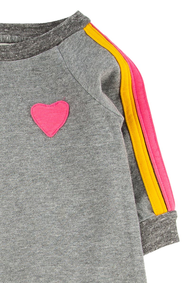 Miki Miette Henry Stripe Sleeve Appliqué Romper, Alternate, color, 