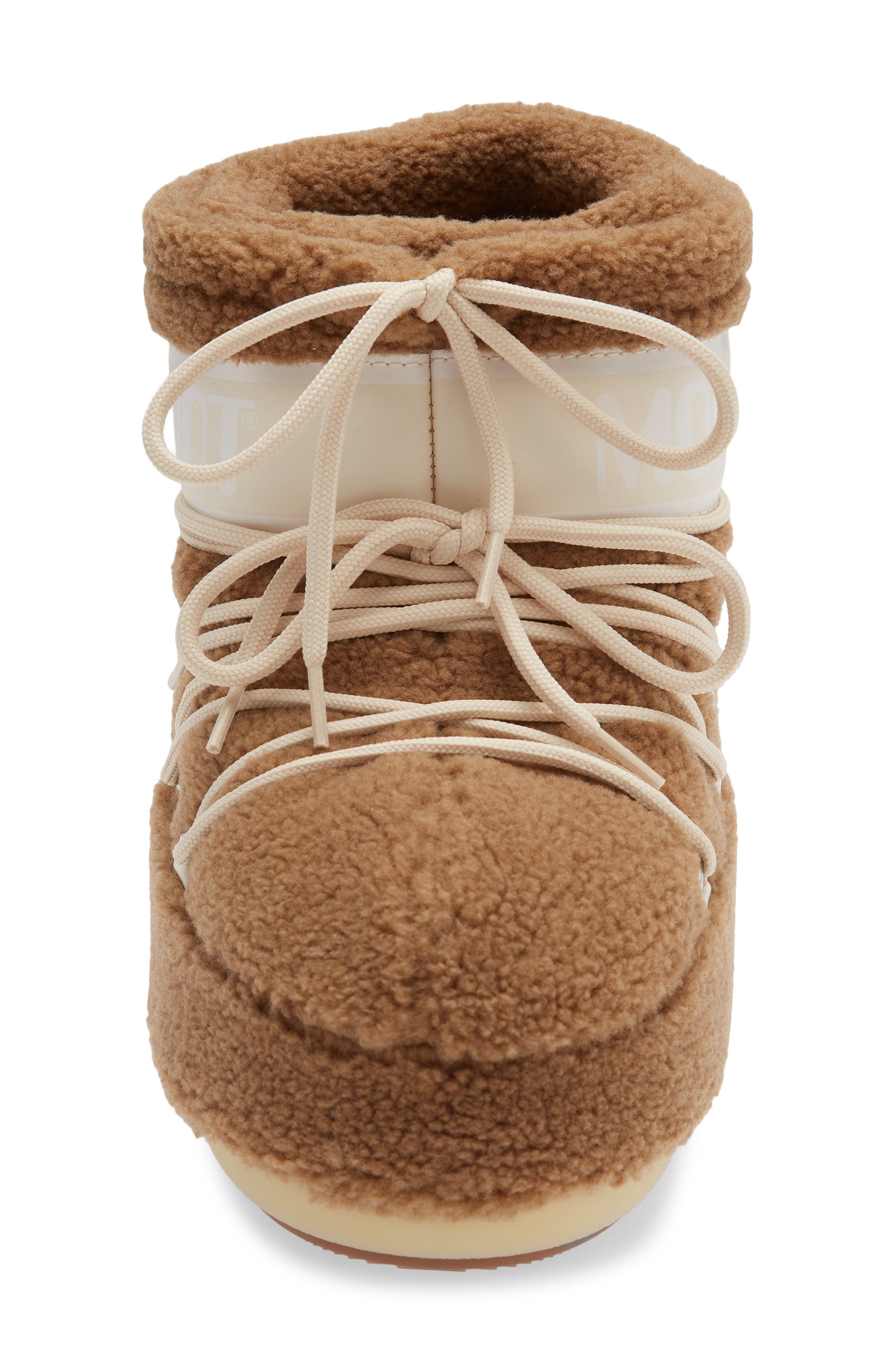 Moon Boot<sup>®</sup> Icon High Pile Fleece Low Boot, Alternate, color, Camel