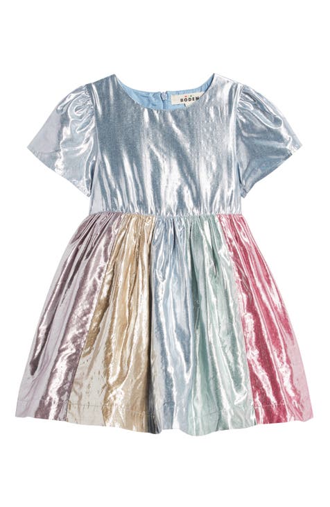 Kids' Colorblocked Metallic Party Dress (Toddler, Little Kid & Big Kid)