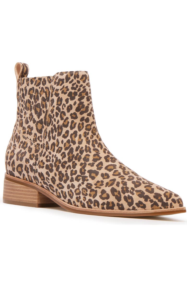 FRANKIE4 Nina Pointed Toe Chelsea Boot, Main, color, Camel Leopard Print