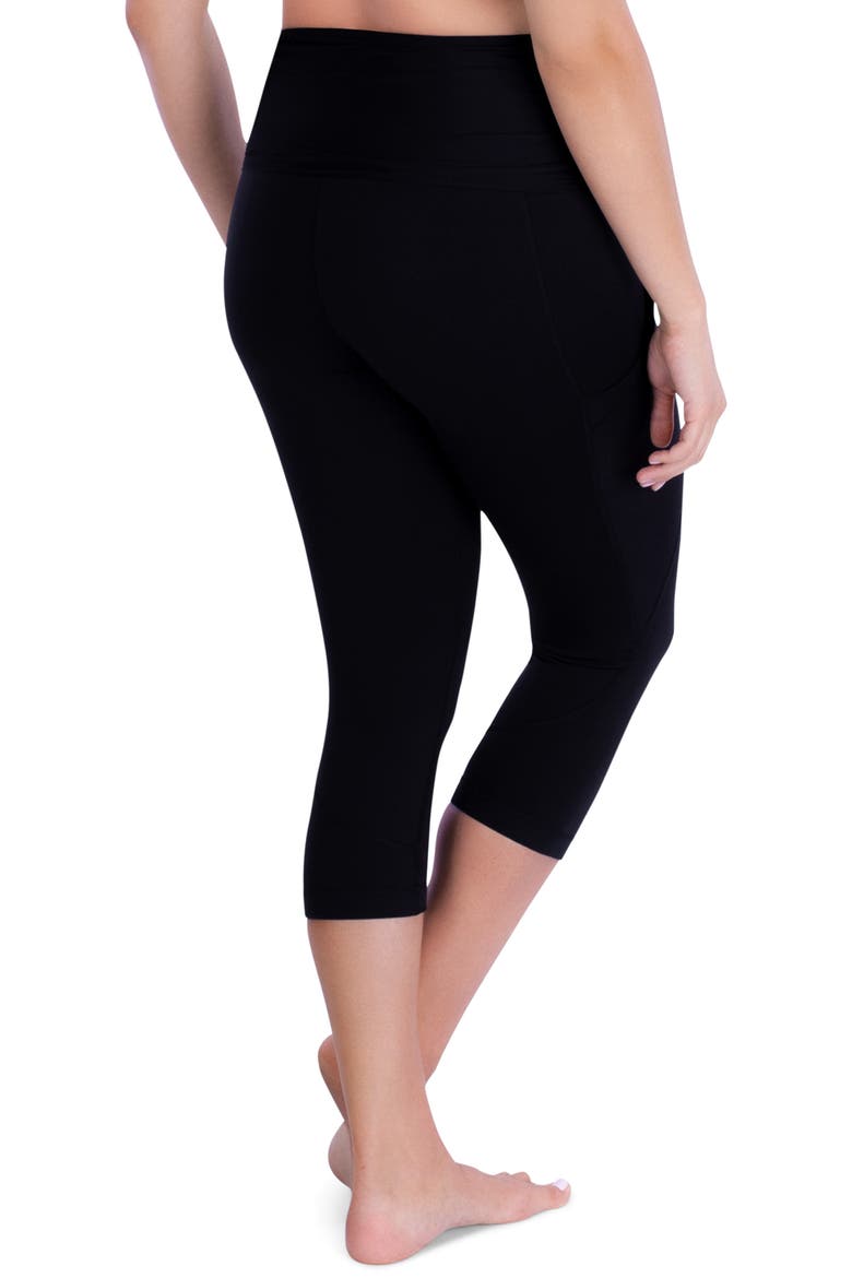 ActiveSupport® Power Capri Maternity Leggings, Alternate, color, BLACK