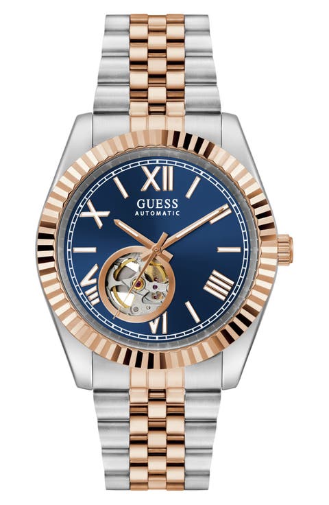 Open Heart Two-Tone Automatic Bracelet Watch, 42mm