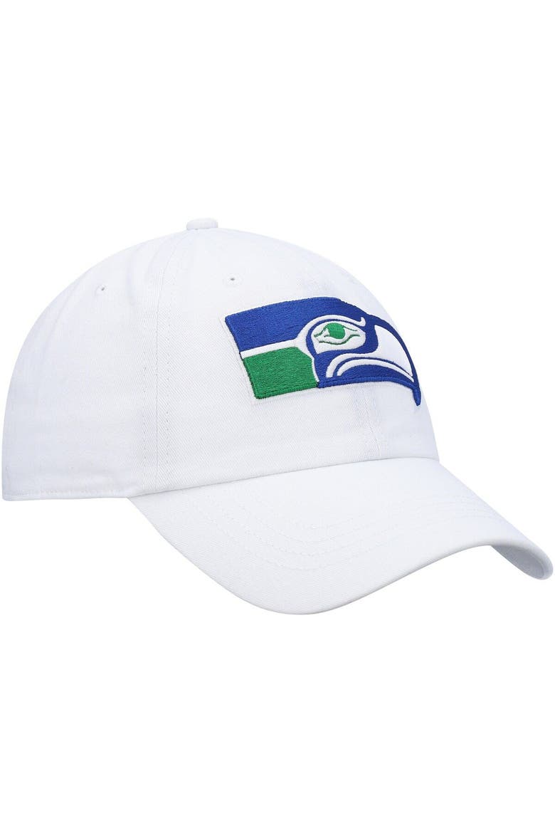 Women's '47 White Seattle Seahawks Miata Clean Up Legacy Adjustable Hat, Alternate, color, White