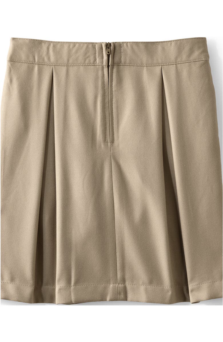 Lands' End School Uniform Girls Solid Pleated Skort Top of Knee, Alternate, color, Khaki