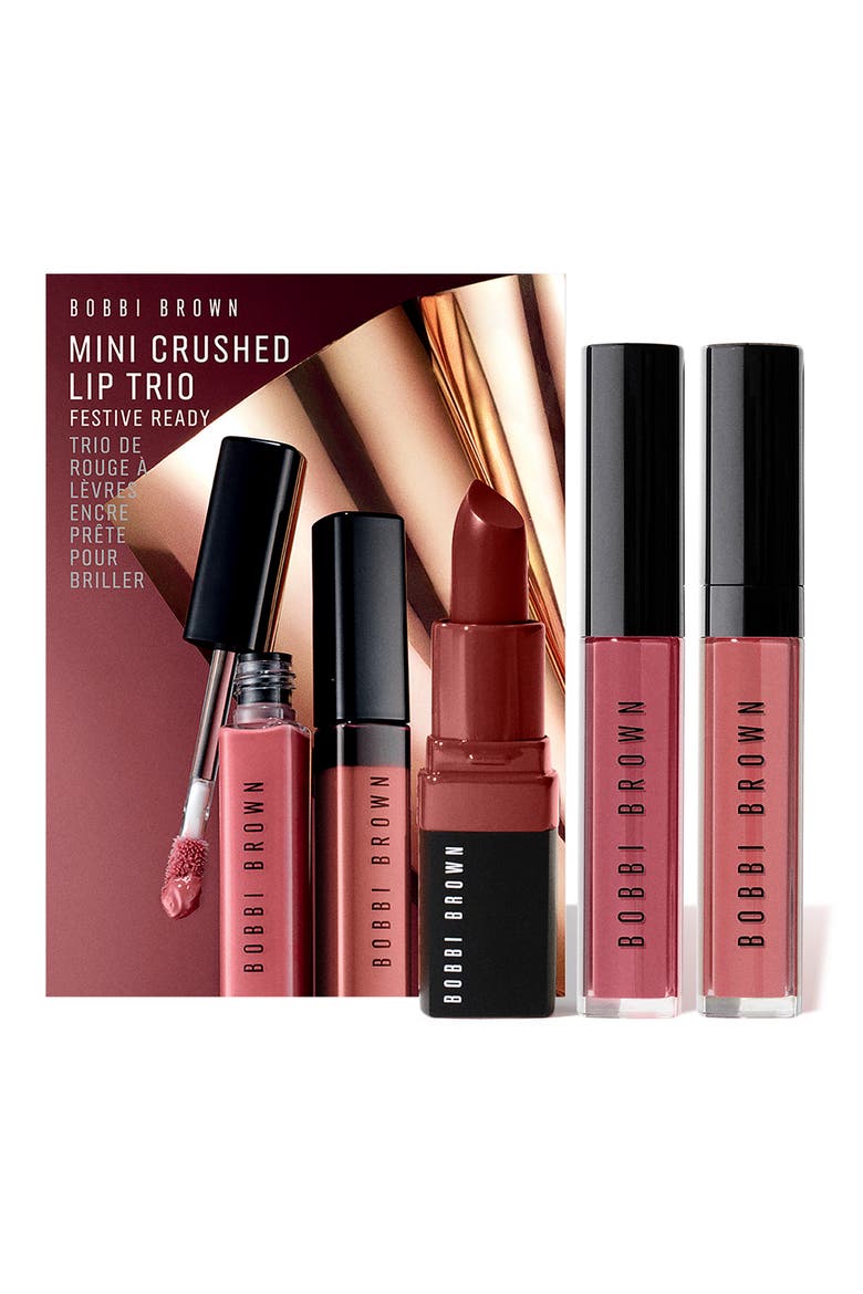 Festive Ready Mini Crushed Lip Trio USD $58 Value, Main, color, PINK