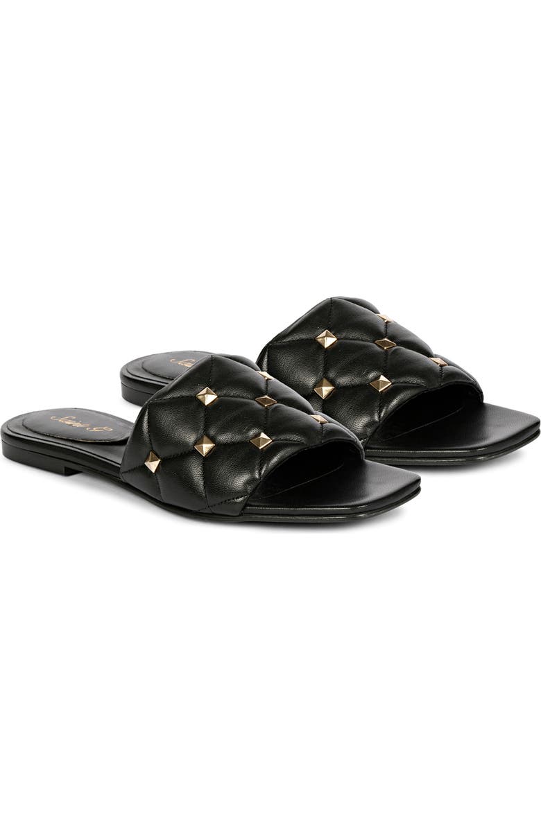 SAINT G Ludovica Studded Slide Sandal, Alternate, color, Black