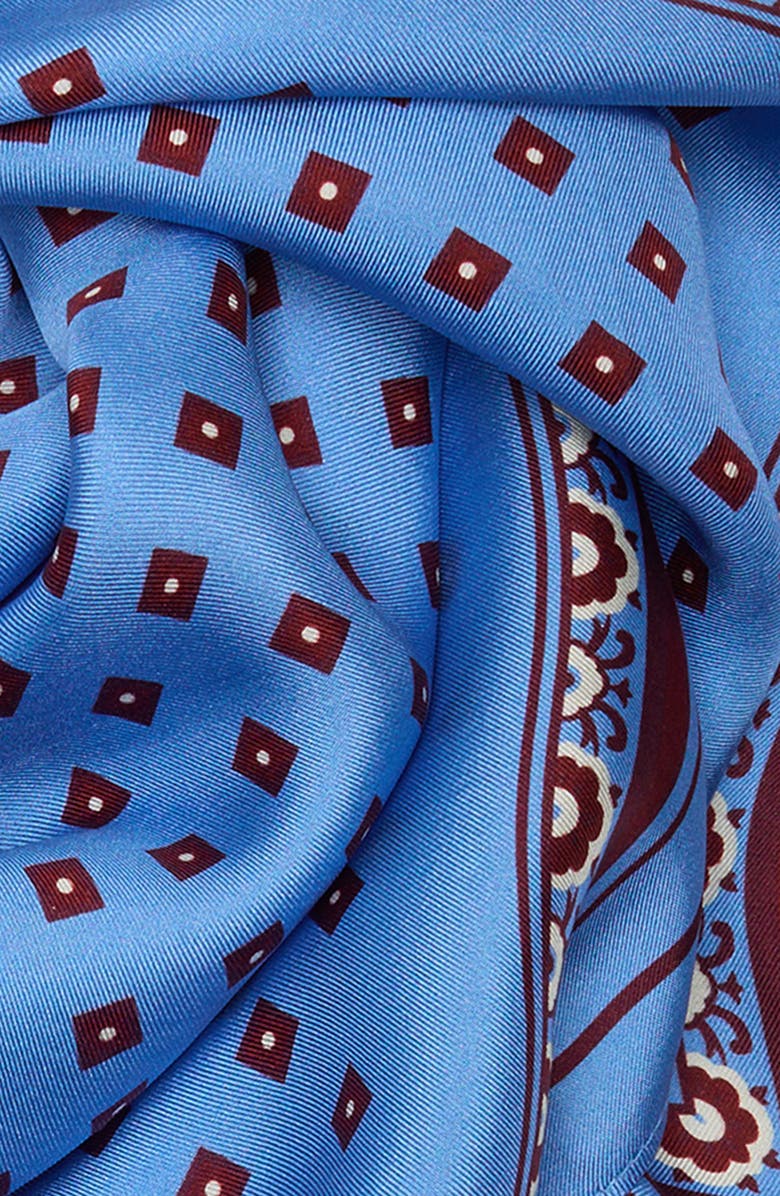 Madewell Medium Silk Bandana, Alternate, color, Retro Blue