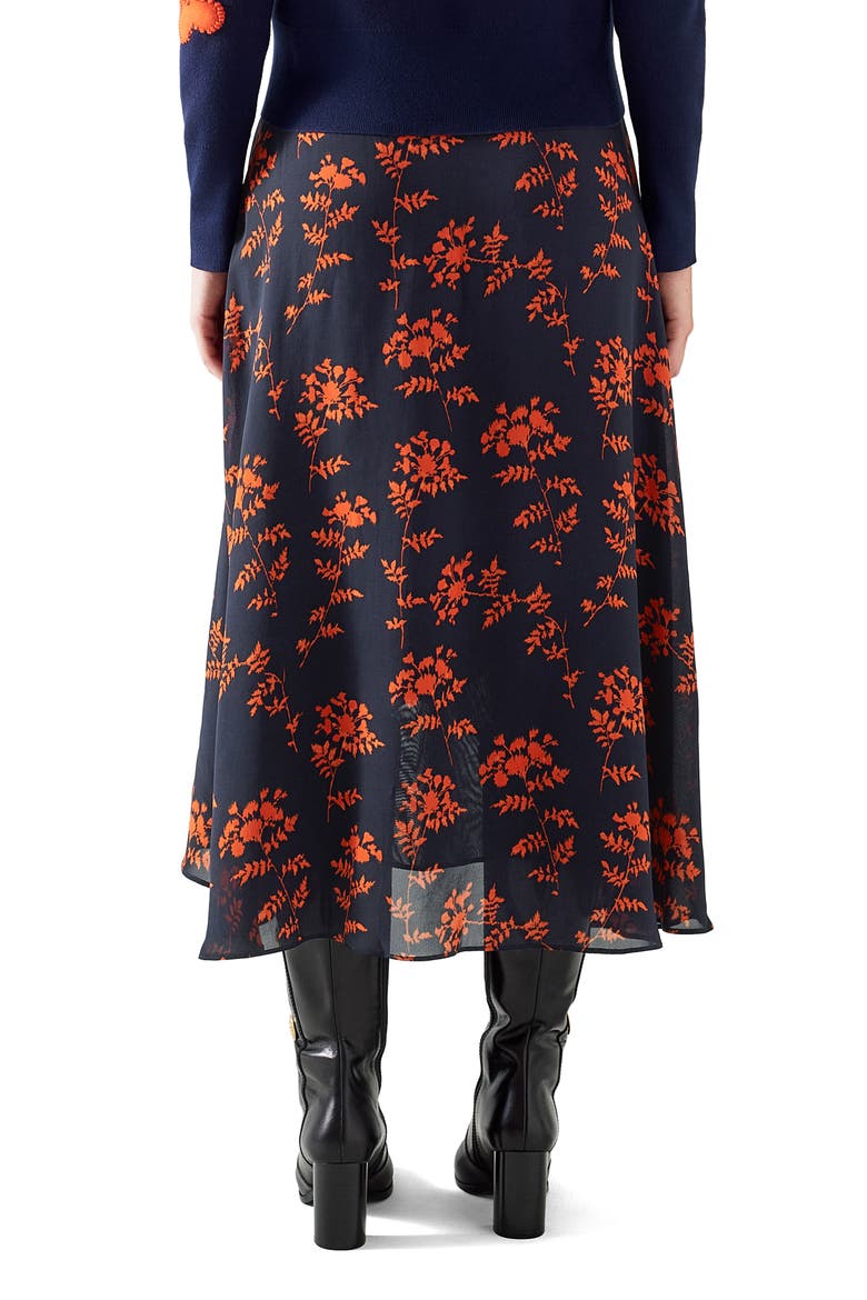 Krasner Midi Skirt, Alternate, color, BLU-NAVY MULTI