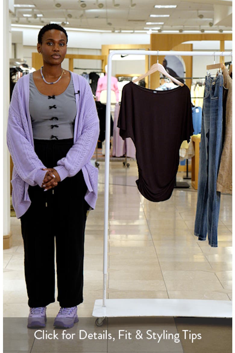 Ruched Boat Neck Top video