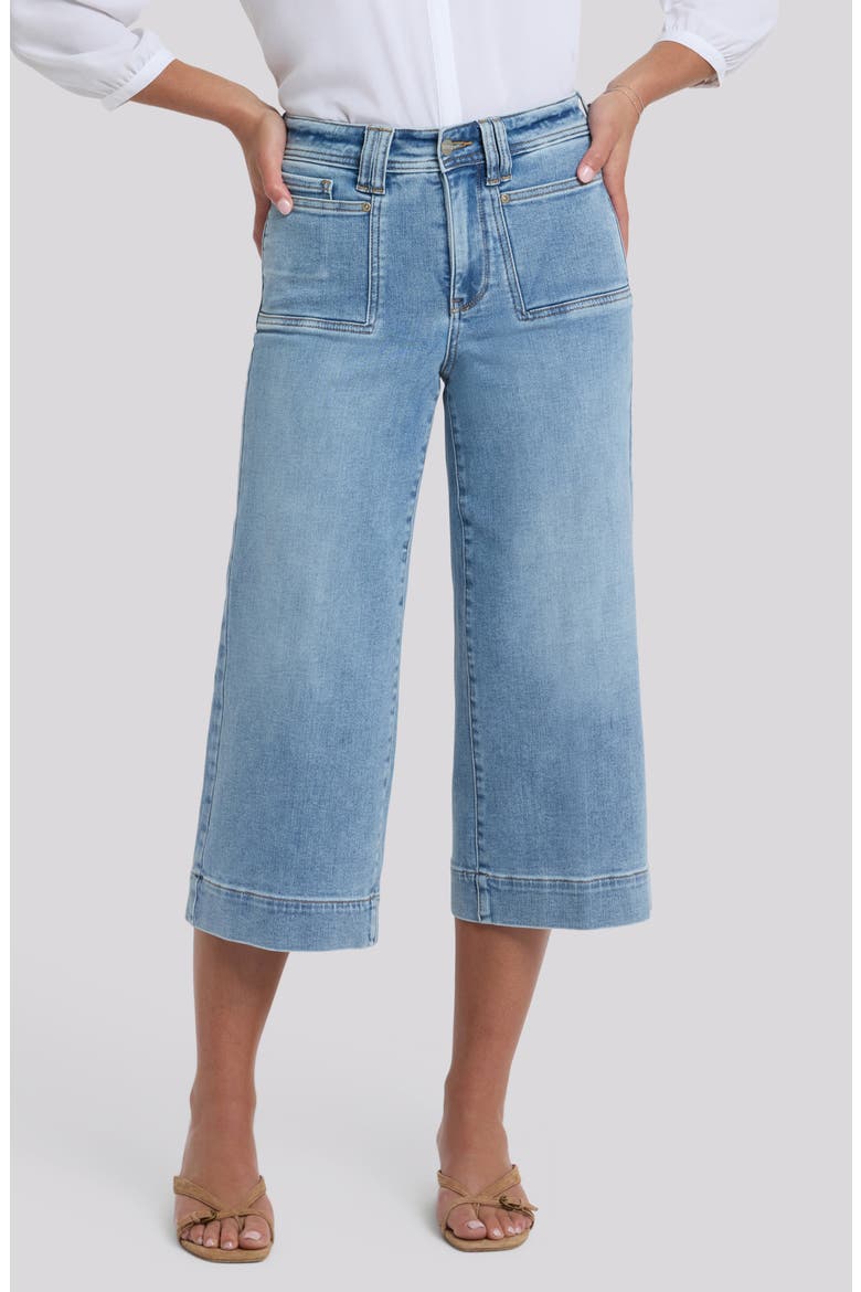 Brigitte High Waist Wide Leg Capri Jeans, Main, color, MIST SPRINGS