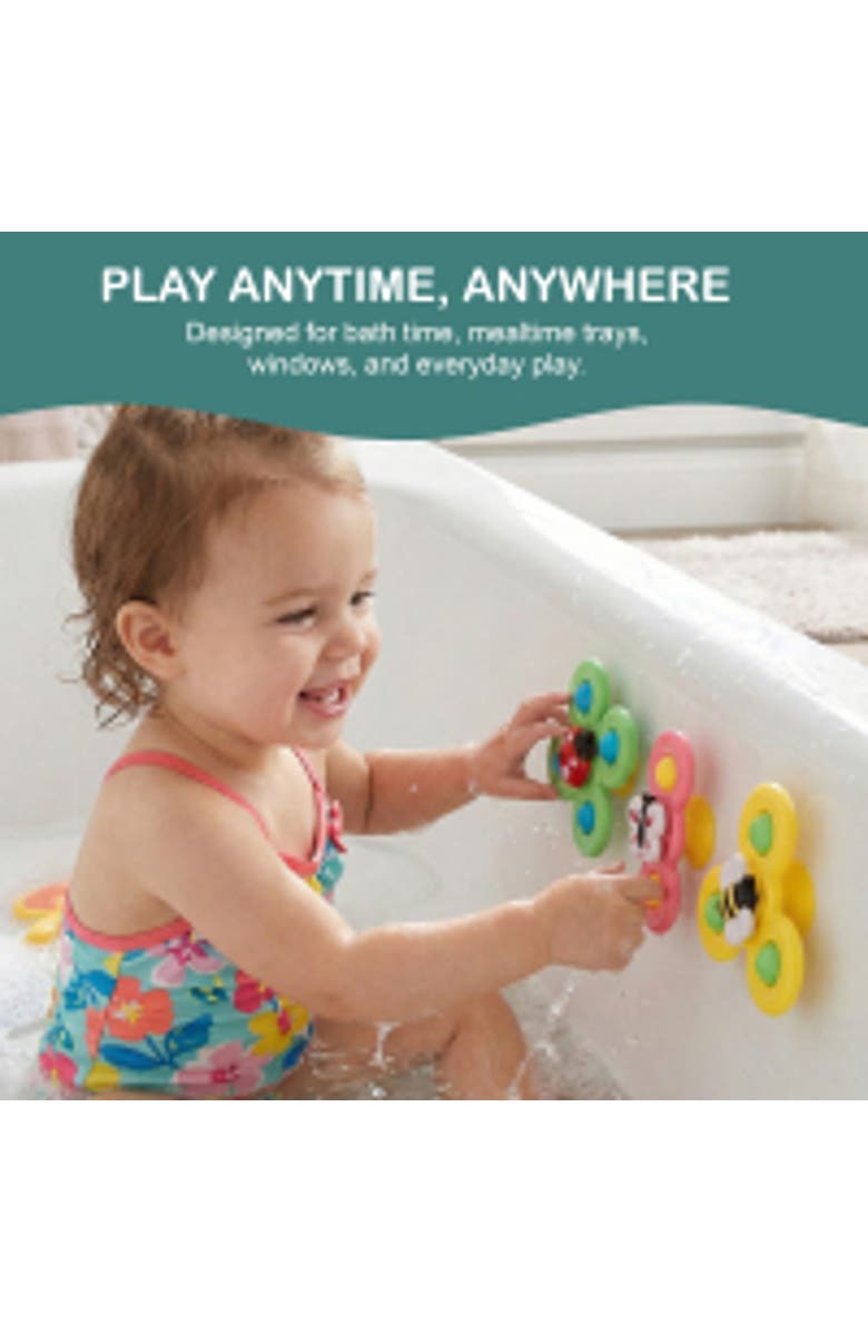 Sperric Suction Cup Spinner Sensory Bath Toy Set, Alternate, color, Multicolor