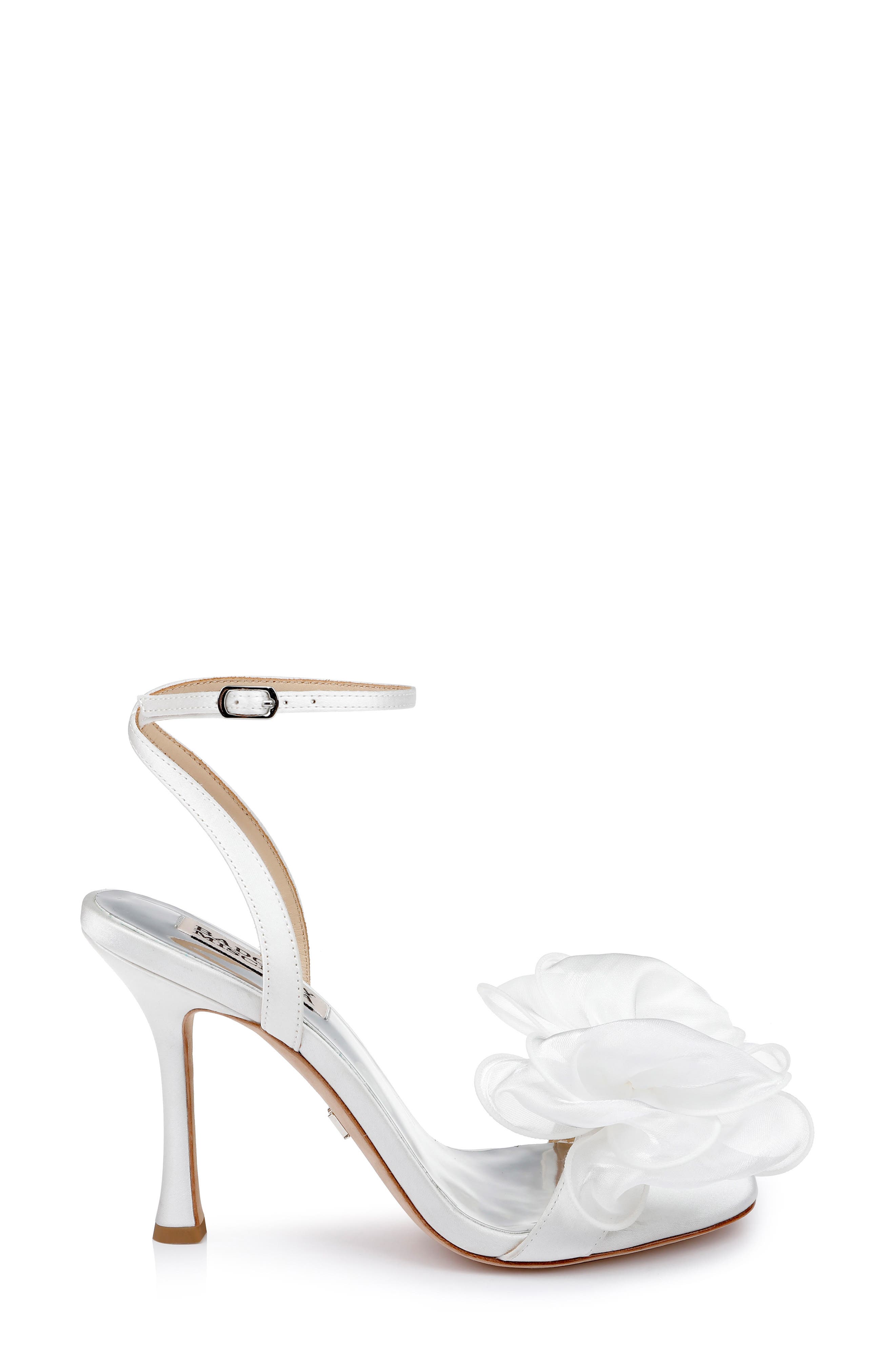 Nessie Mesh Bow Sandal, Alternate, color, WHITESATIN
