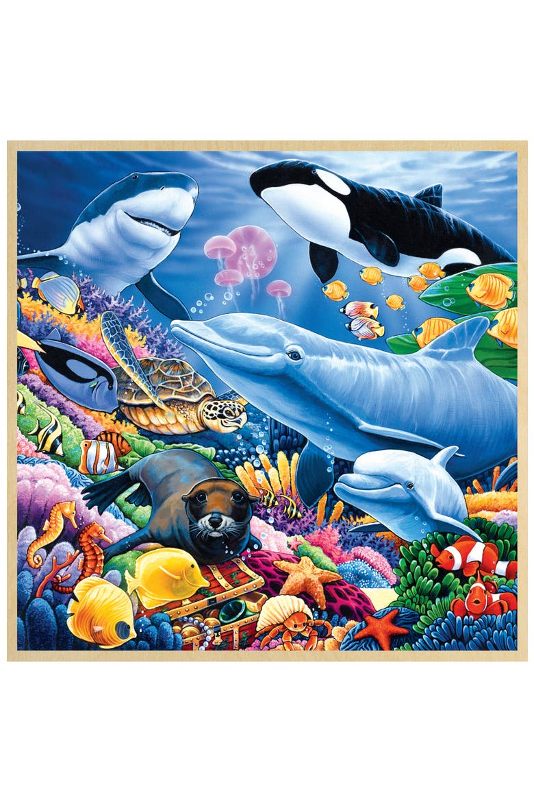 Undersea Friends 48 Piece Wood Puzzle, Alternate, color, Multicolor