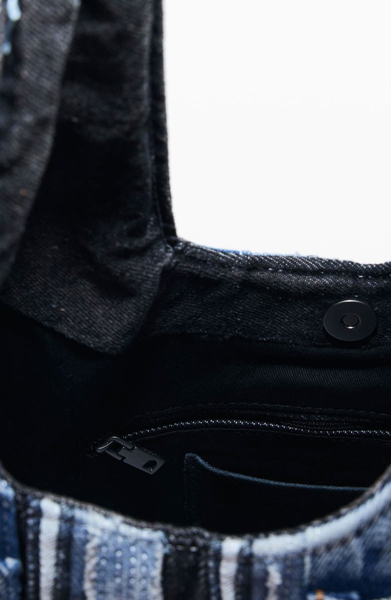 Desigual Denim Tote, Alternate, color, Dark Blue