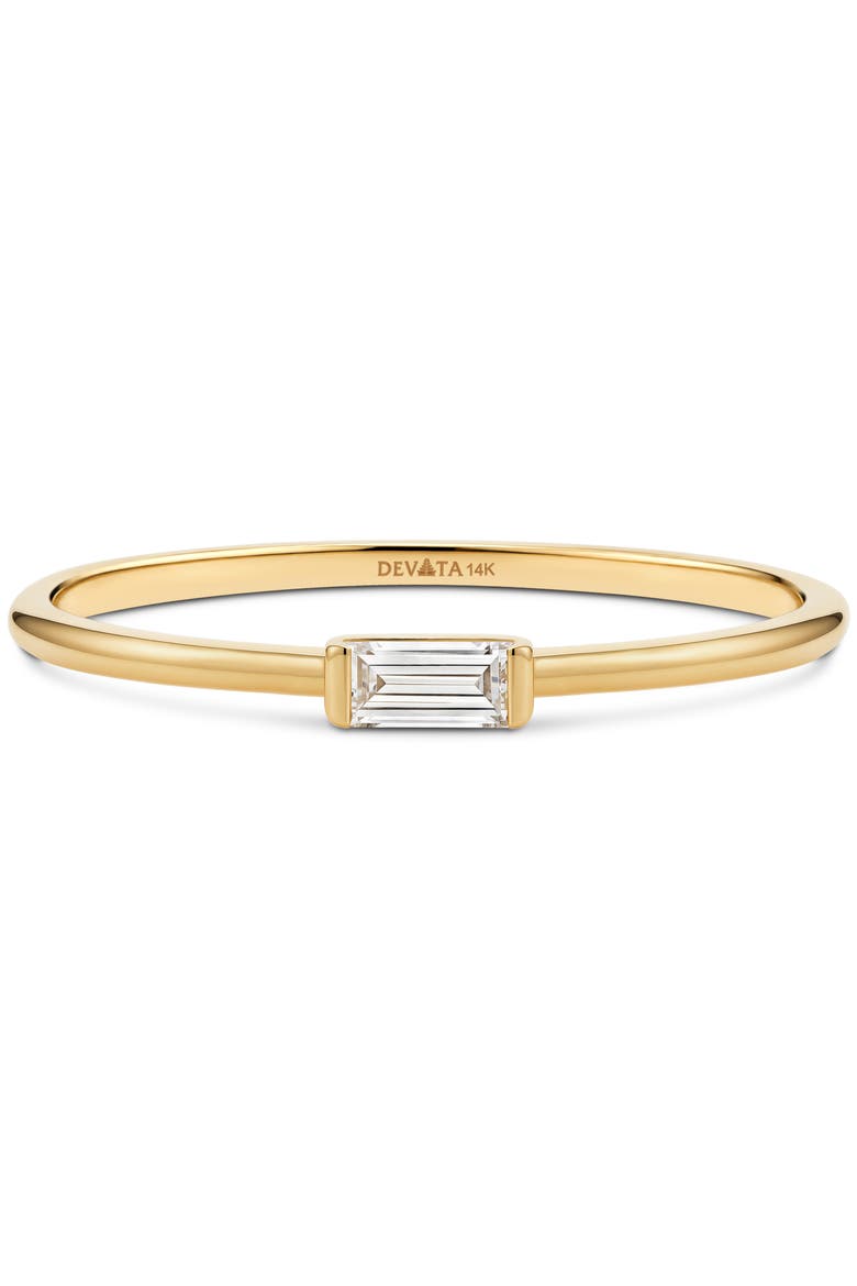 Baguette Lab Grown Diamond Ring in 14K Gold, Main, color, Yellow Gold
