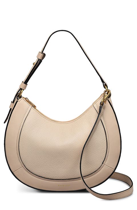 Merchant Hall Small Crescent Leather Shoulder Bag