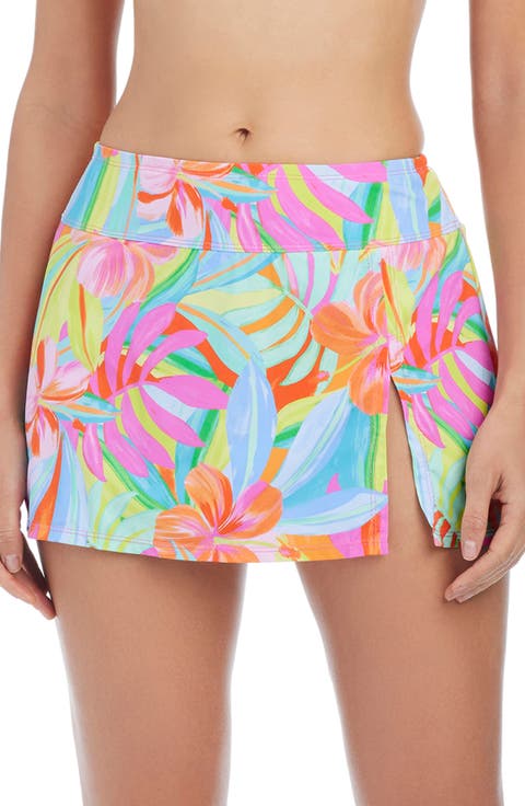 High Waist Skirted Bikini Bottoms