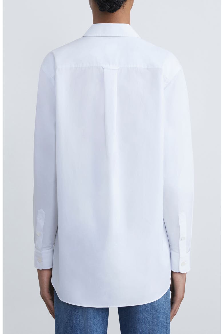 Oversize Organic Cotton Poplin Boyfriend Shirt, Alternate, color, WHITE