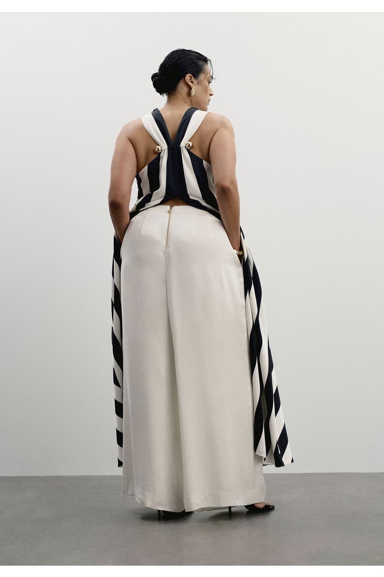 Pleated Wide Leg Pant, Alternate, color, VANILLA ICE
