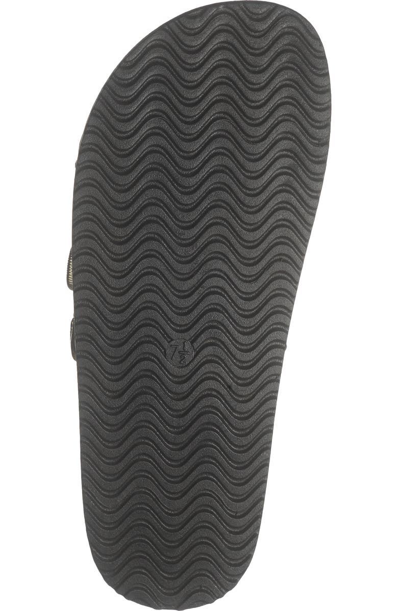 TOP MODA Arissa Slide Sandal, Alternate, color, Dnu/Beige Raffia