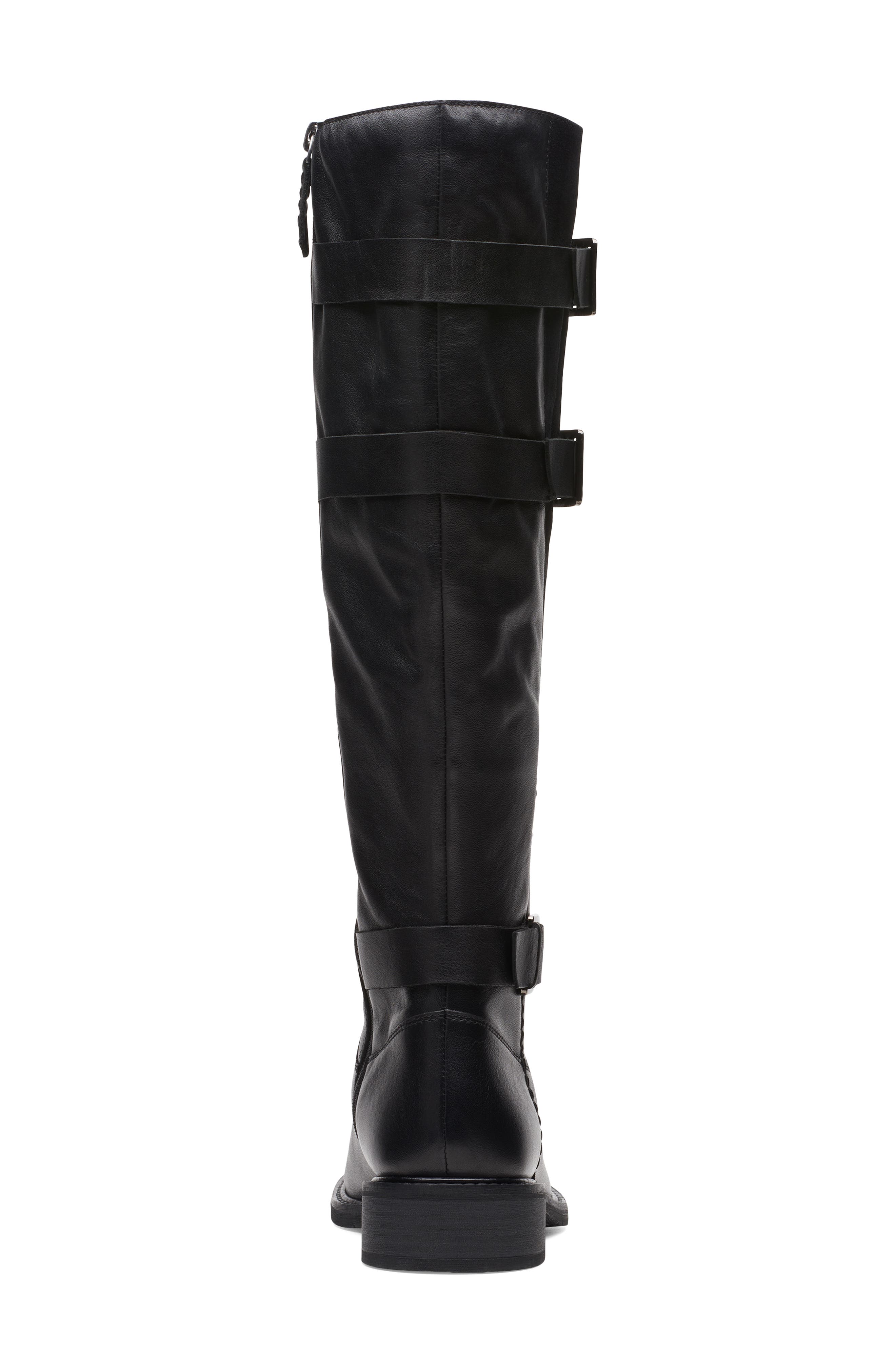 Clarks<sup>®</sup> Cologne Up Knee High Boot, Alternate, color, Black Leather